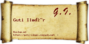 Guti Ilmár névjegykártya